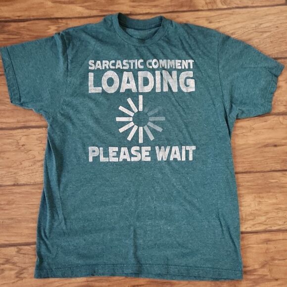 Hybrid Threads Men's LG Sarcastic Comment Loading Please Wait short slee… - Picture 1 of 3